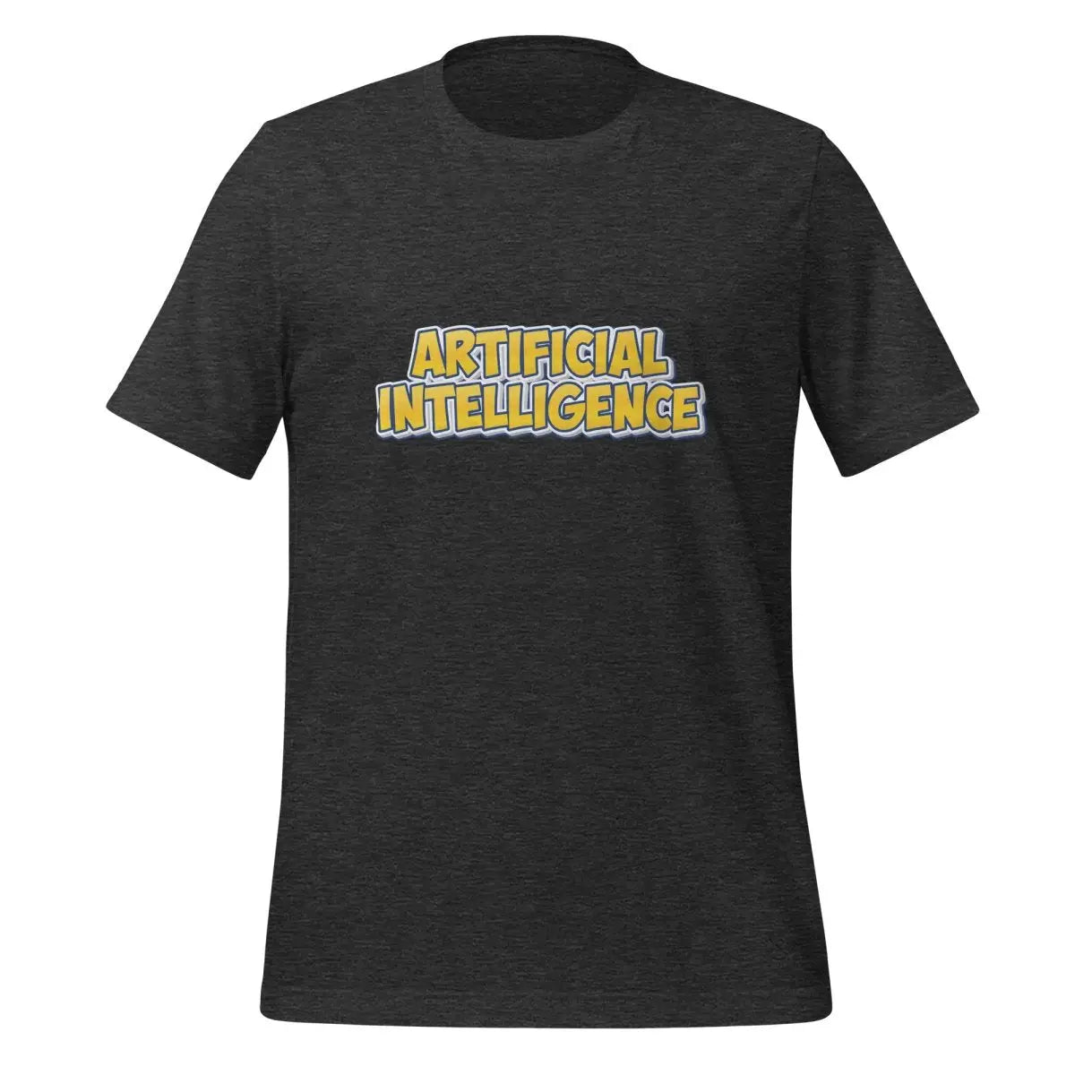 Yellow Comic Artificial Intelligence T-Shirt (unisex) - Dark Grey Heather / M