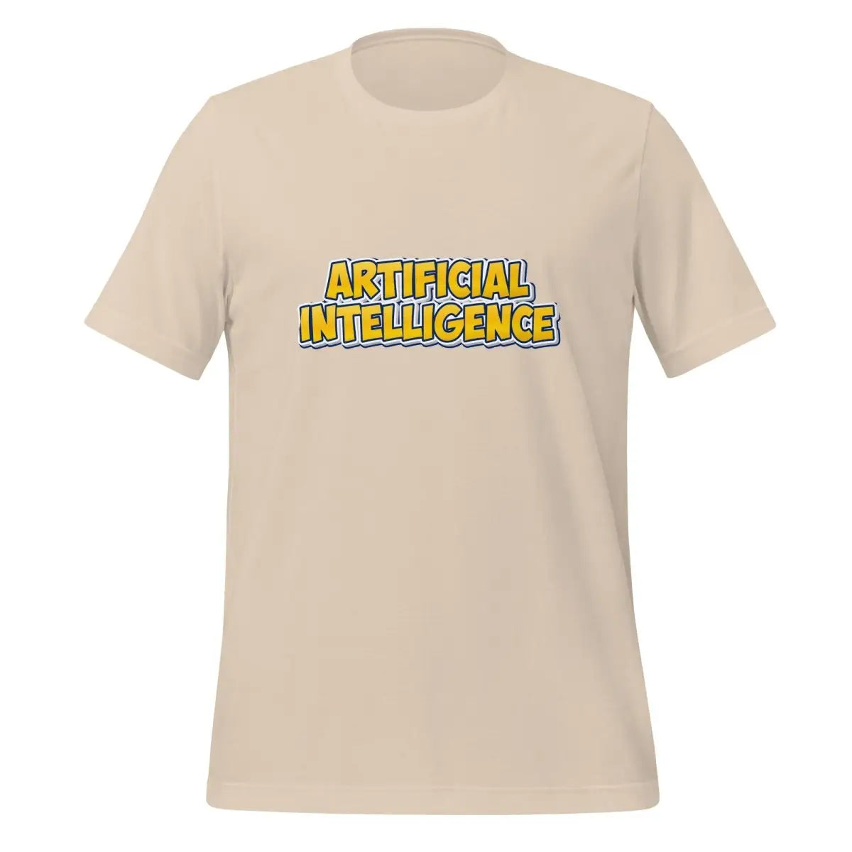 Yellow Comic Artificial Intelligence T-Shirt (unisex) - Soft Cream / M