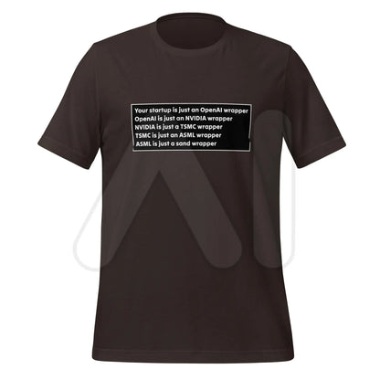 Your Startup is Just a Wrapper T-Shirt 2 (unisex) - Brown / M