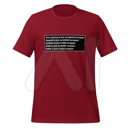 Your Startup is Just a Wrapper T-Shirt 2 (unisex) - Cardinal / M