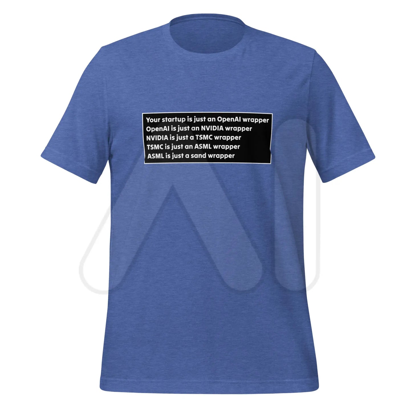 Your Startup is Just a Wrapper T-Shirt 2 (unisex) - Heather True Royal / M