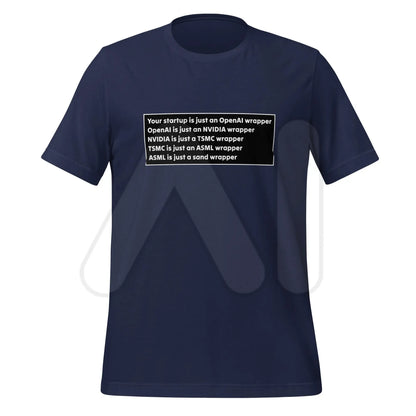 Your Startup is Just a Wrapper T-Shirt 2 (unisex) - Navy / M