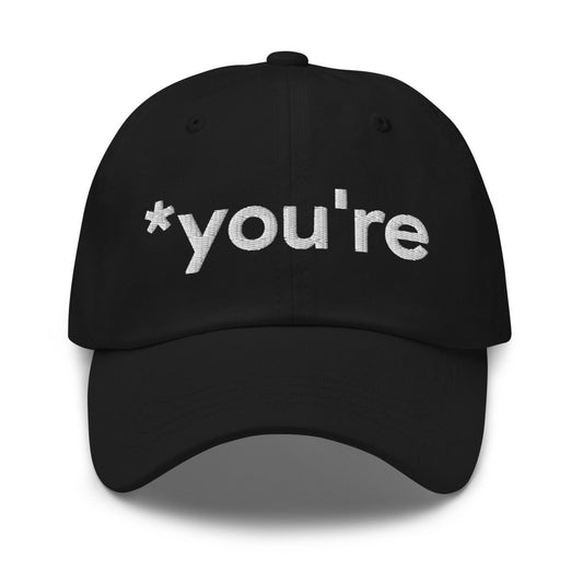 *you're Embroidered Cap - Black - AI Store