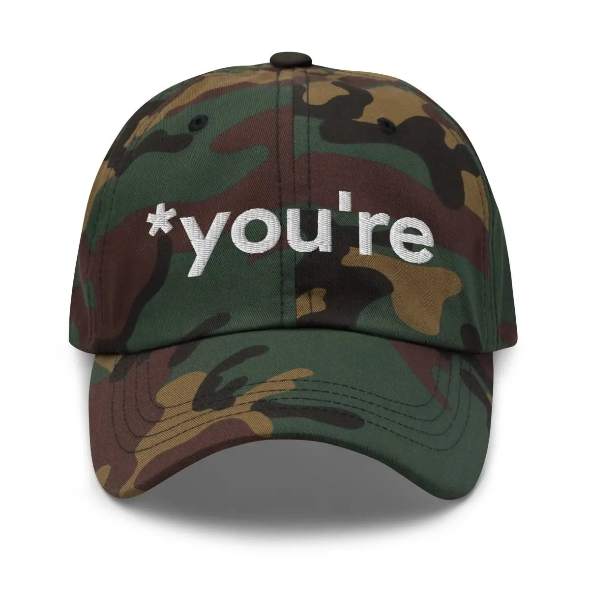 *you’re Embroidered Cap - Green Camo