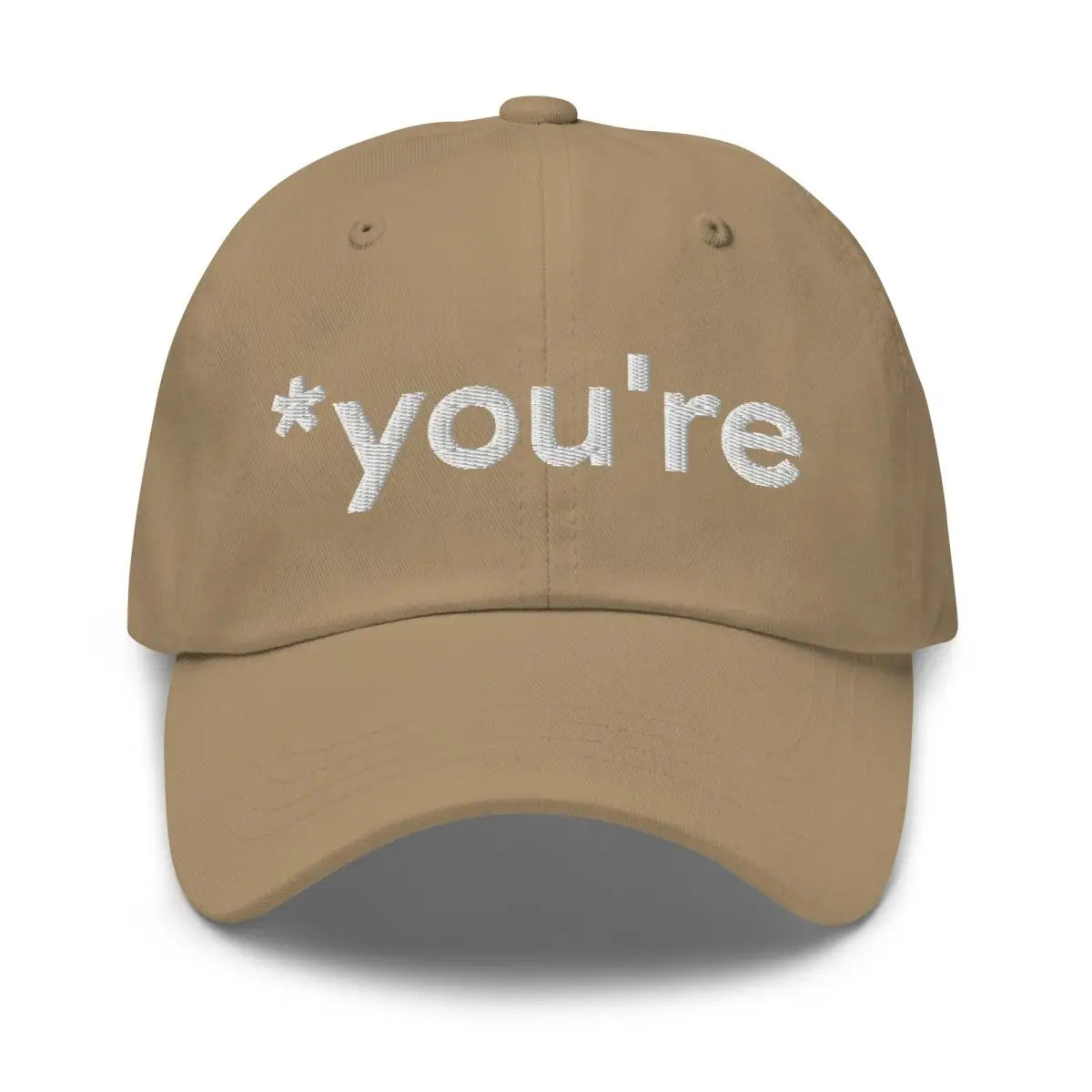 *you’re Embroidered Cap - Khaki