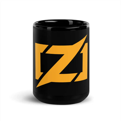 Zig Black Glossy Mug - 15 oz