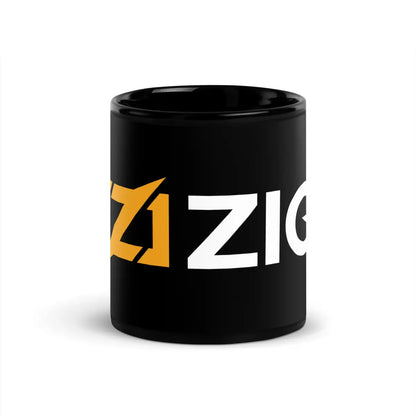 Zig Logo Black Glossy Mug - 11 oz