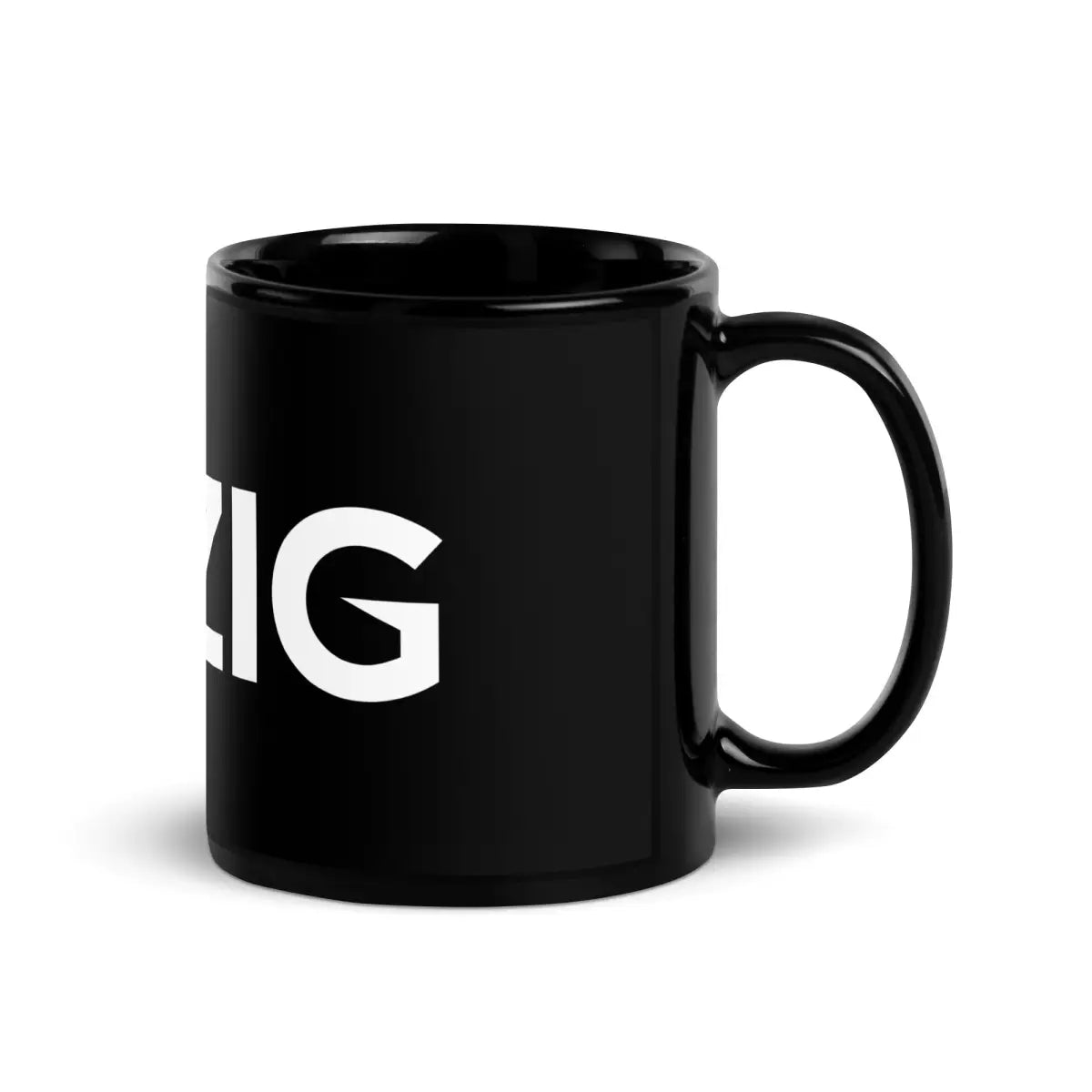 Zig Logo Black Glossy Mug