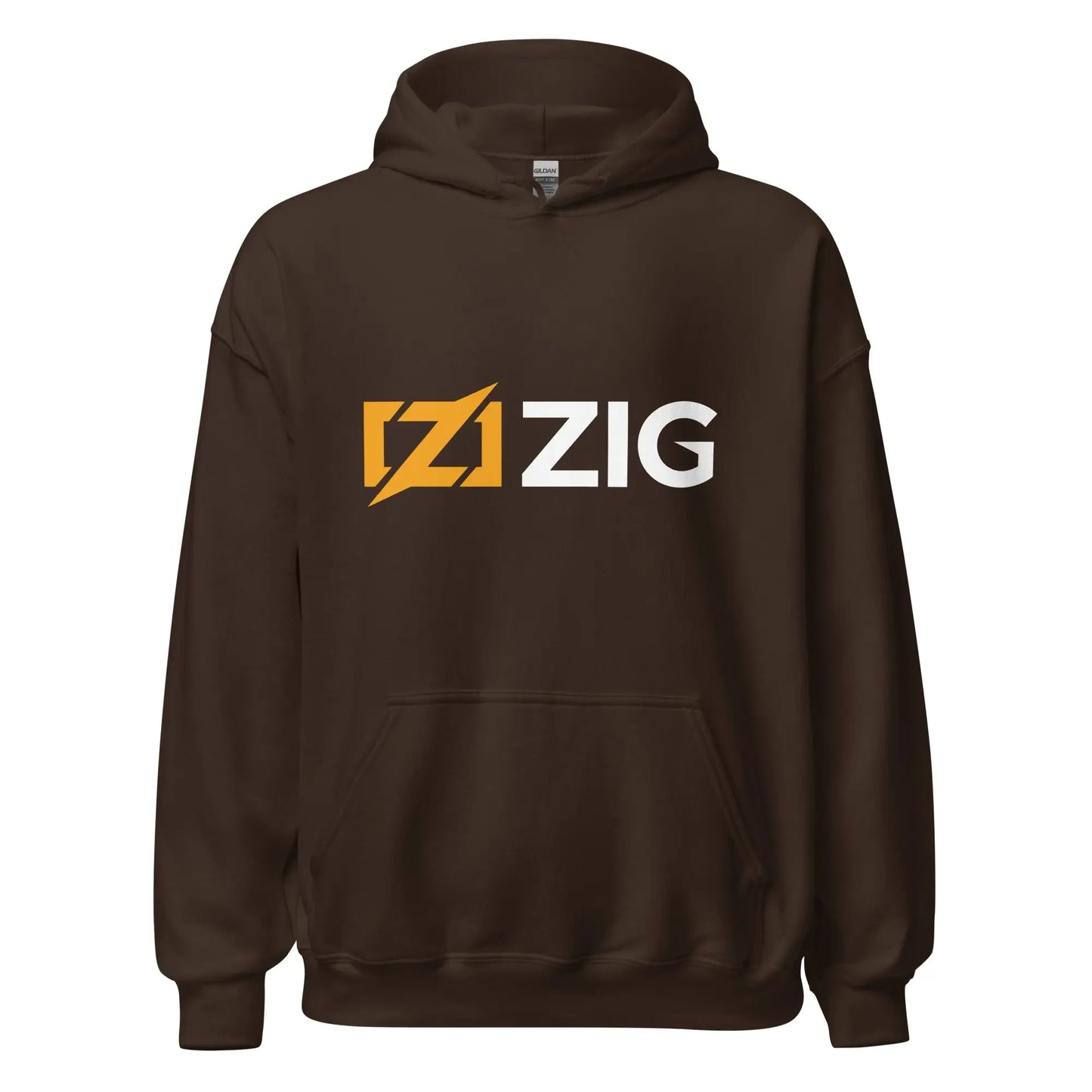 Zig Logo Hoodie (unisex) - Dark Chocolate / M