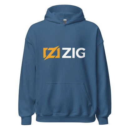 Zig Logo Hoodie (unisex) - Indigo Blue / M