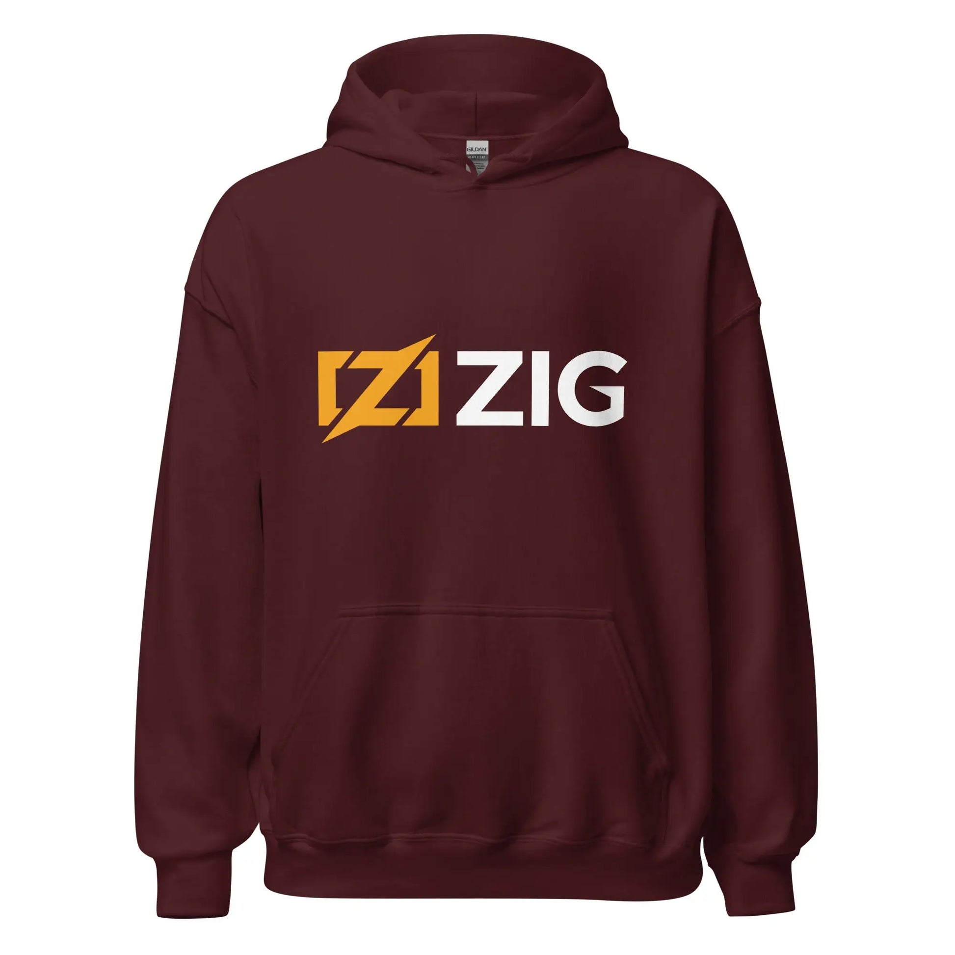 Zig Logo Hoodie (unisex) - Maroon / M