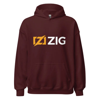 Zig Logo Hoodie (unisex) - Maroon / M